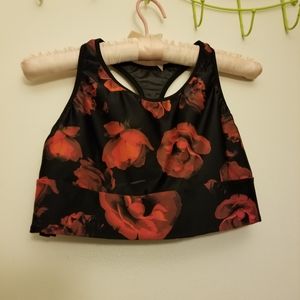 Victoria's Secret Floral Sports Bra Sz Large